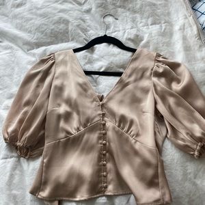 Satin backless A&F top